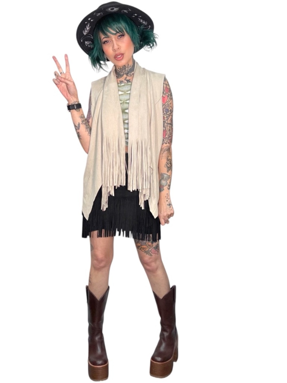 Timing Fringe vest